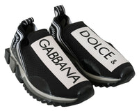 Dolce & Gabbana Dolce & Gabbana Black White SORRENTO Sport Stretch Men's Sneakers