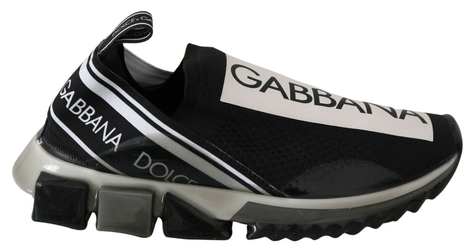 Dolce & Gabbana Dolce & Gabbana Black White SORRENTO Sport Stretch Men's Sneakers