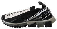 Dolce & Gabbana Dolce & Gabbana Black White SORRENTO Sport Stretch Men's Sneakers