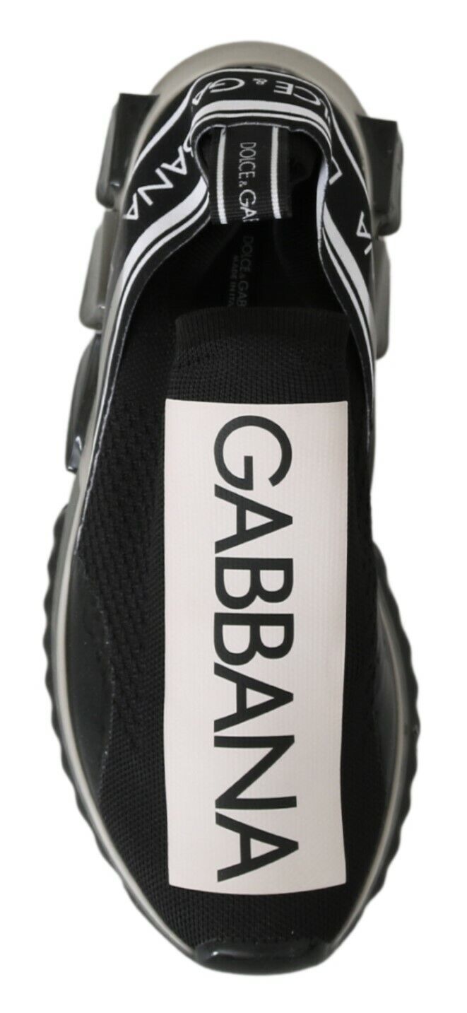 Dolce & Gabbana Dolce & Gabbana Black White SORRENTO Sport Stretch Men's Sneakers