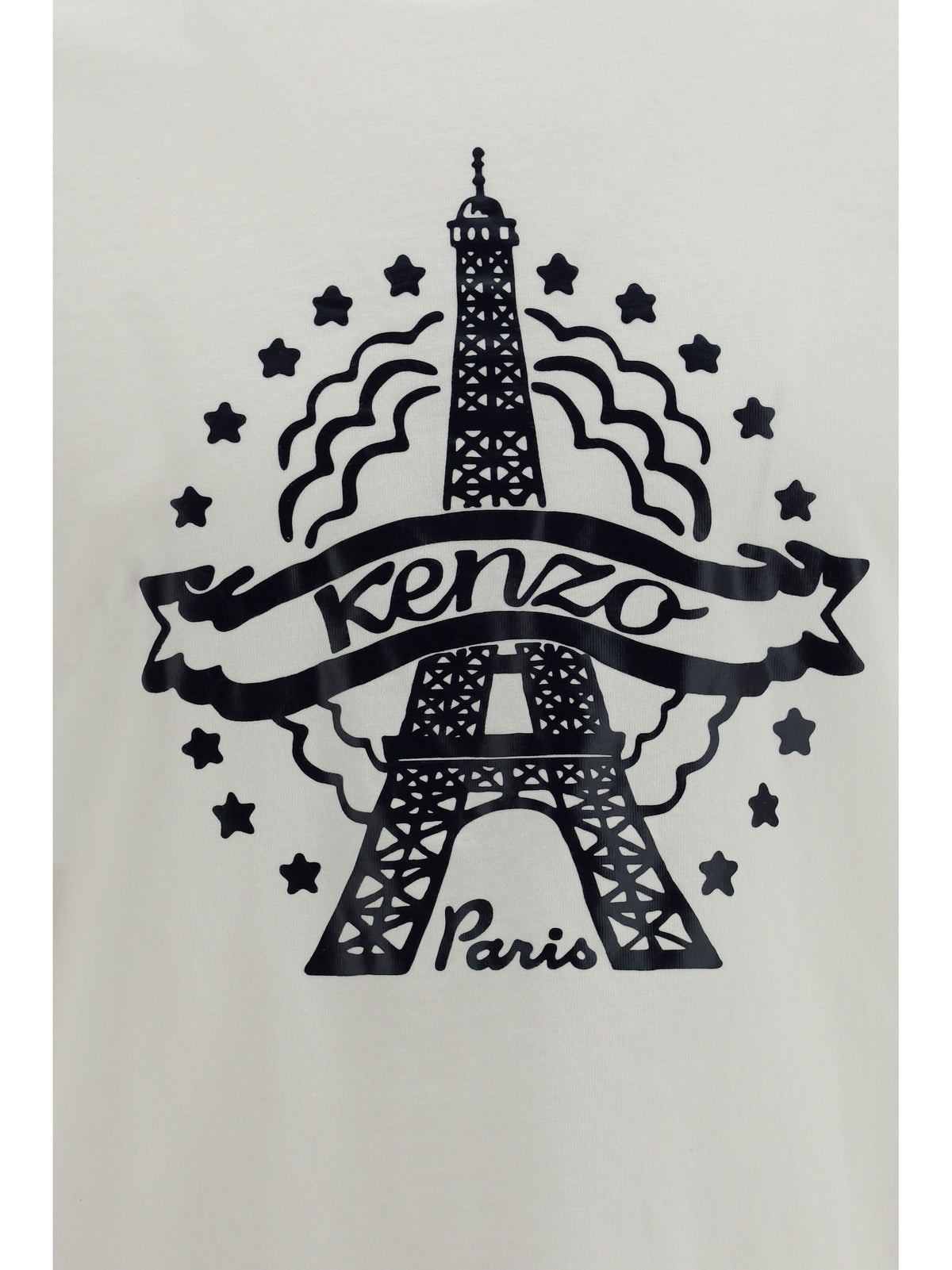 Kenzo Men Kenzo Eiffel Tower Design Cotton T-Shirt