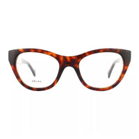 Celine Eyeglasses Cat Eye Full Rim, Transparent Orange Frame and Clear Demo Lenses Lens CL50005I042