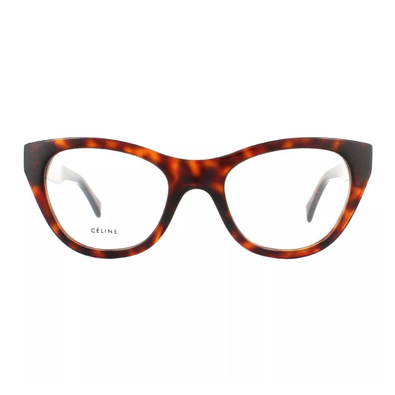 Celine Eyeglasses Cat Eye Full Rim, Transparent Orange Frame and Clear Demo Lenses Lens CL50005I042
