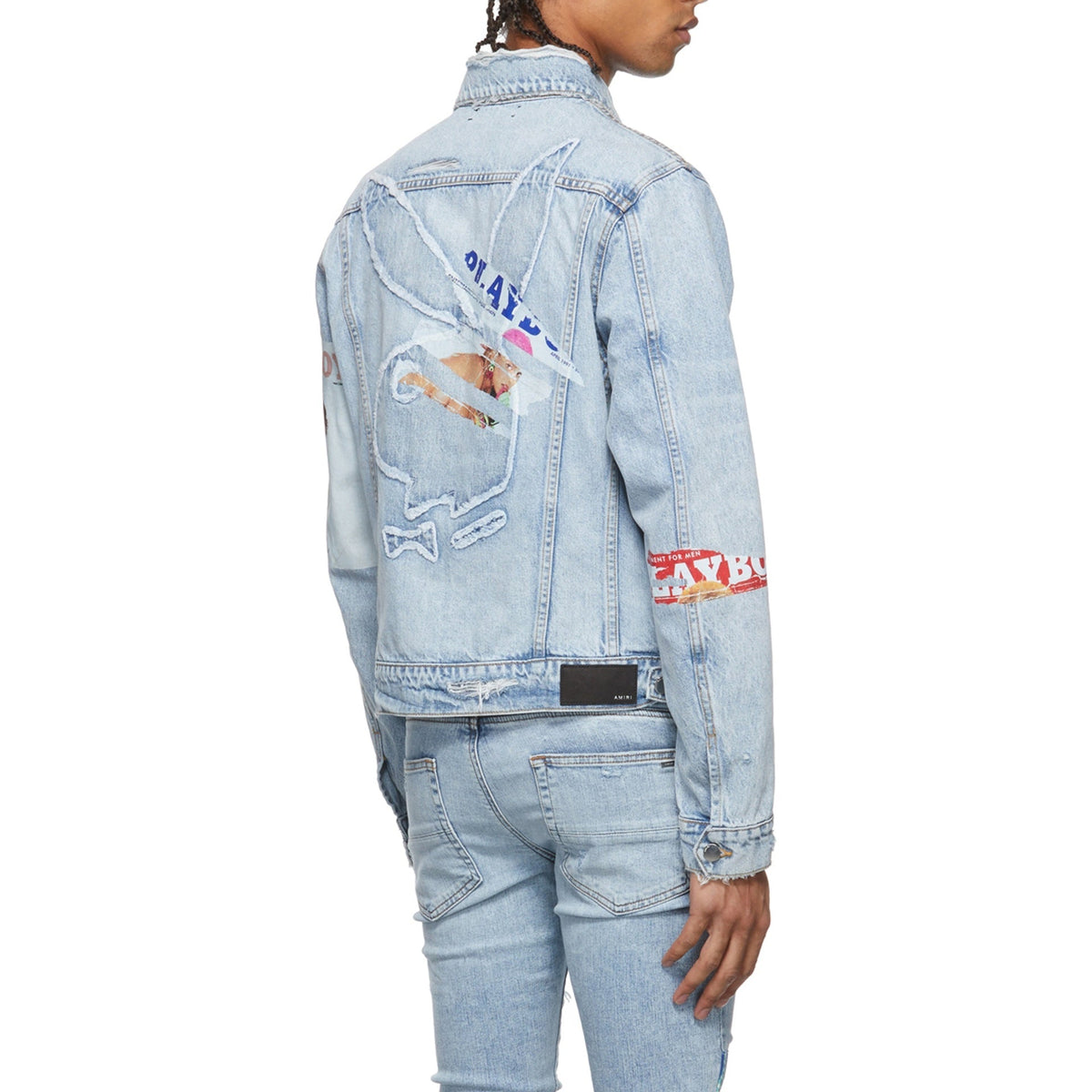 Amiri Amiri Playboy Magazine Trucker Denim Jacket Men