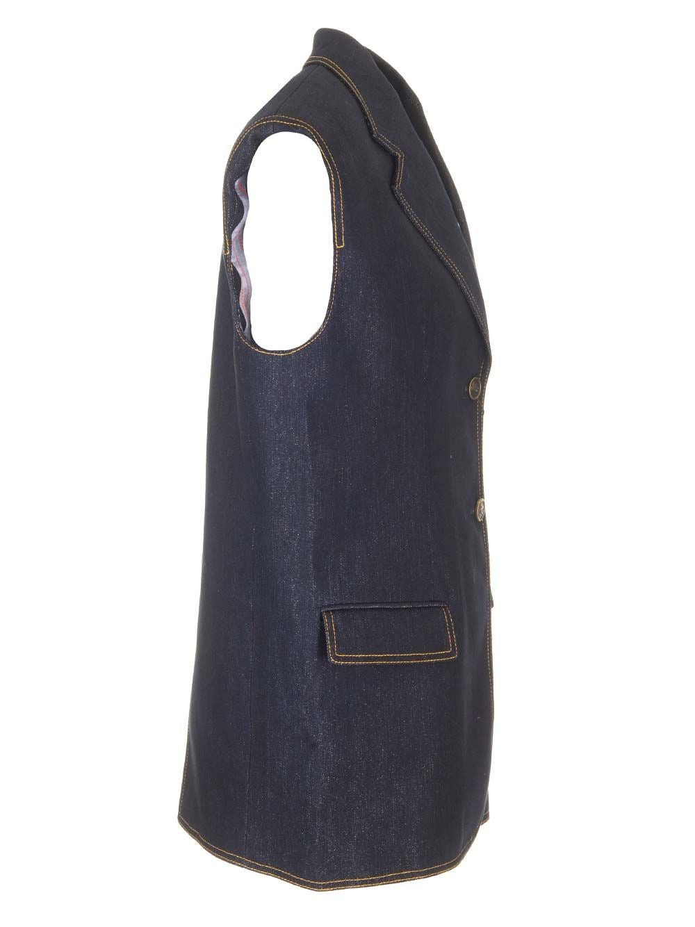 Etro Women Denim Waistcoat