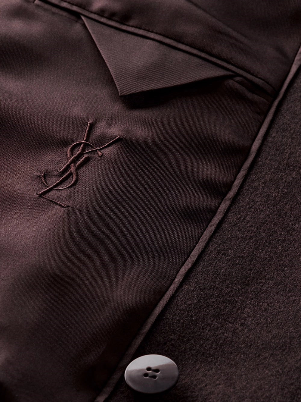 Saint Laurent Men Coat In Double Face Brushed Wool Felt