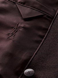 Saint Laurent Men Coat In Double Face Brushed Wool Felt