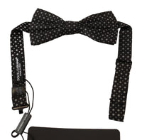Dolce & Gabbana Dolce & Gabbana Black 100% Silk Adjustable Neck Papillon Men's Tie