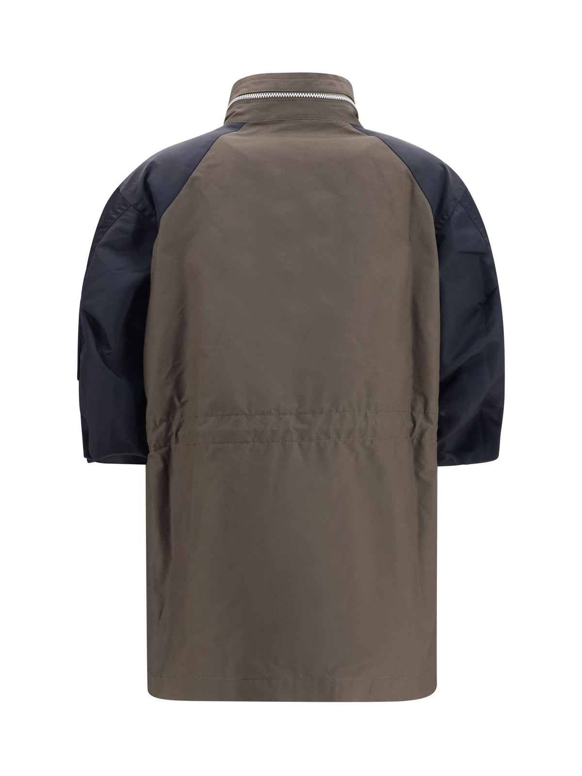 Sacai Women Nylon And Cotton Jacket With Three-Quarter Sleeves