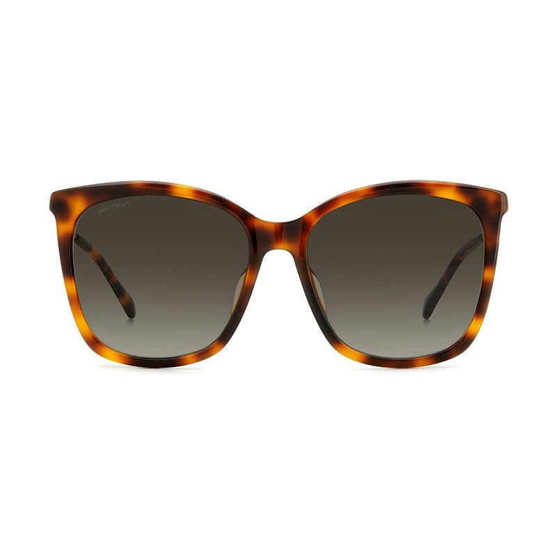 Jimmy Choo Sunglasses Square Full Rim, Havana/Gold Frame and Brown Gradient Lens NEREA/G/S005LHA