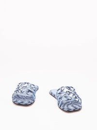 Loewe Women Paula`S Ibiza `Petal Anagram` Embroidery Slides
