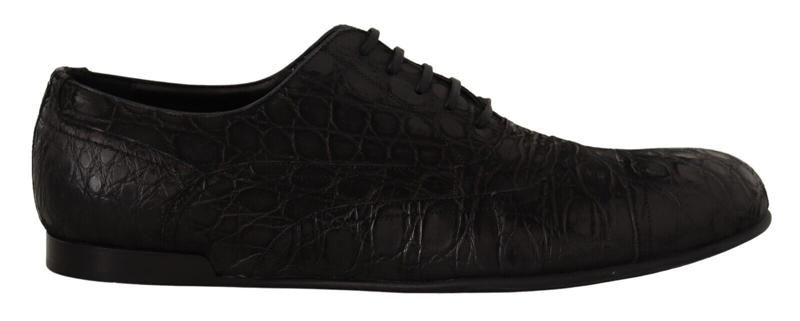 Dolce & Gabbana Dolce & Gabbana Black Caiman Leather Mens Oxford Men's Shoes