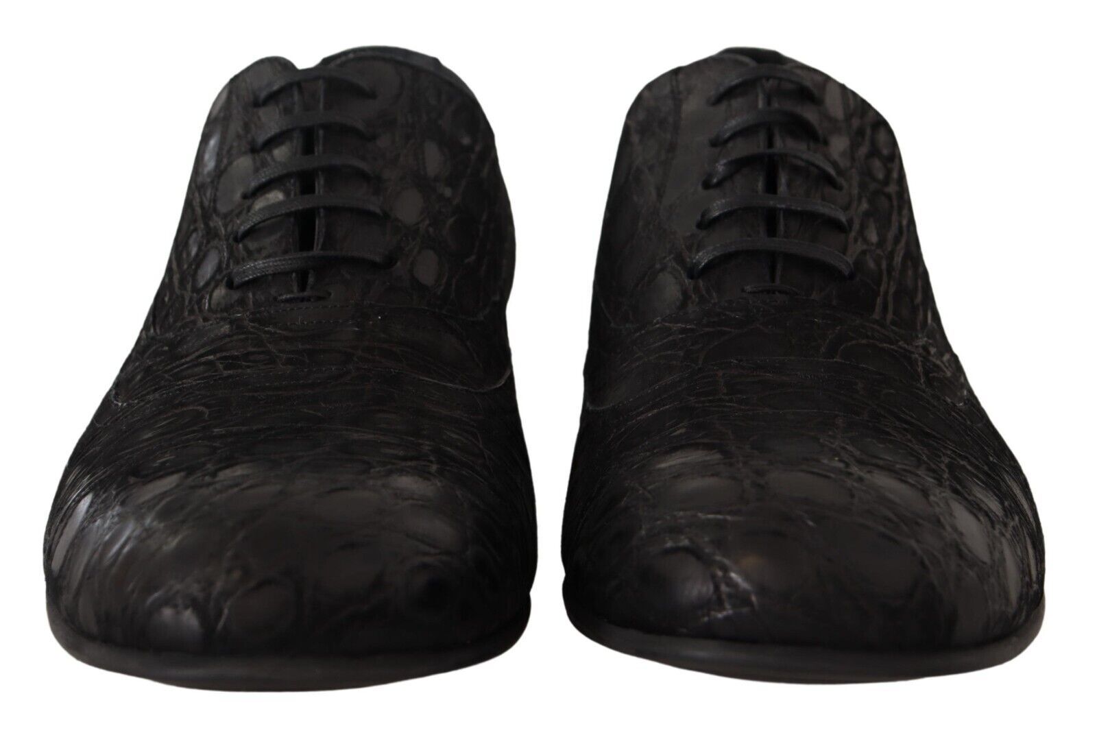 Dolce & Gabbana Dolce & Gabbana Black Caiman Leather Mens Oxford Men's Shoes