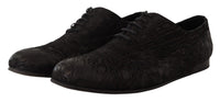 Dolce & Gabbana Dolce & Gabbana Black Caiman Leather Mens Oxford Men's Shoes