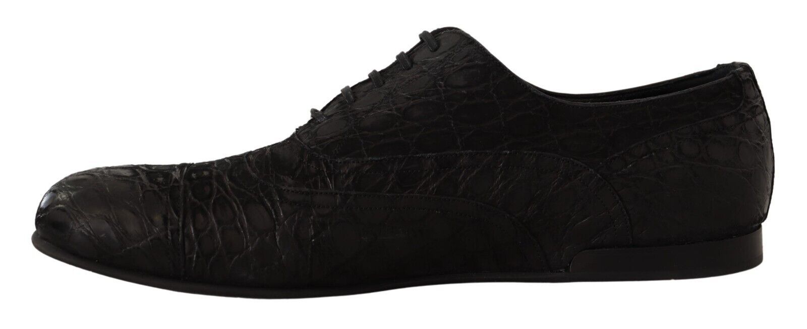 Dolce & Gabbana Dolce & Gabbana Black Caiman Leather Mens Oxford Men's Shoes