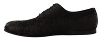 Dolce & Gabbana Dolce & Gabbana Black Caiman Leather Mens Oxford Men's Shoes