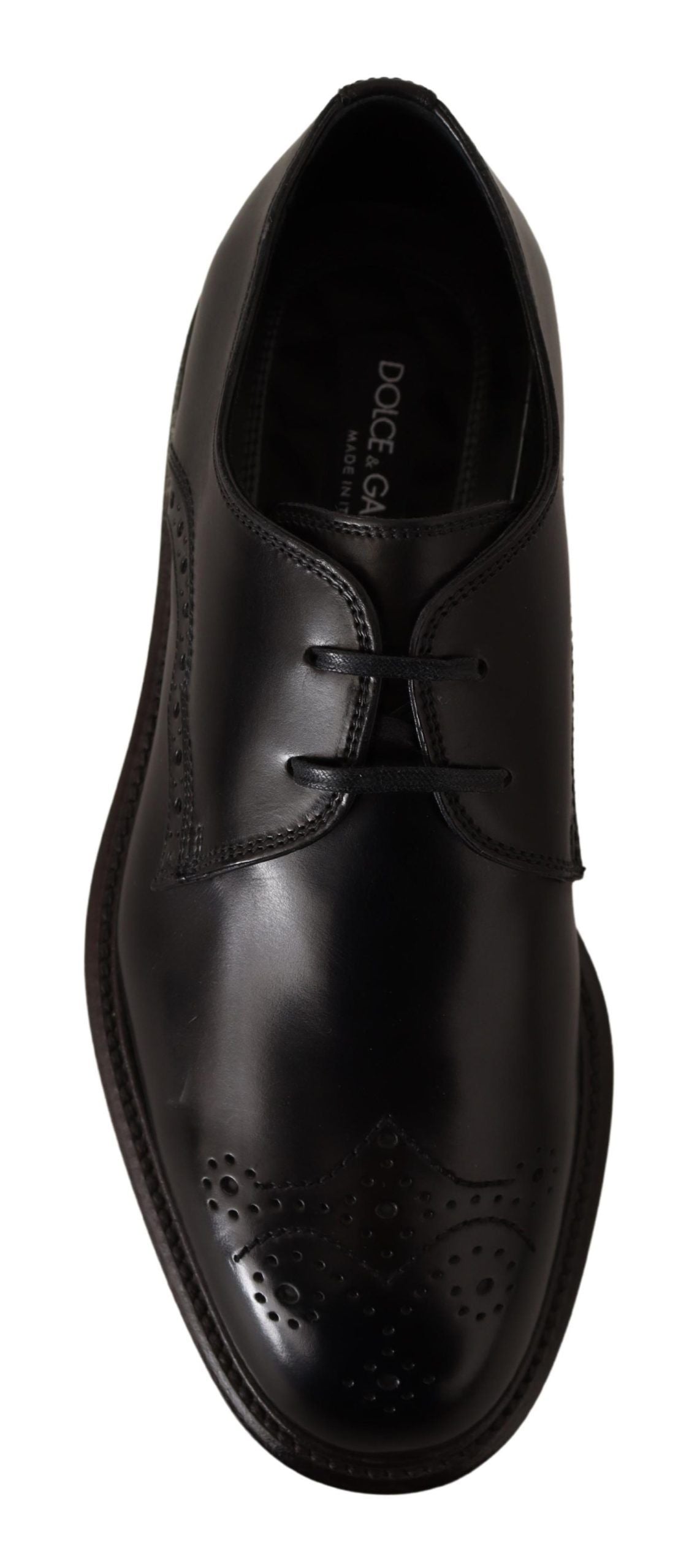 Dolce & Gabbana Dolce & Gabbana Black Leather Dress Formal Derby Men's Shoes