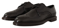 Dolce & Gabbana Dolce & Gabbana Black Leather Dress Formal Derby Men's Shoes