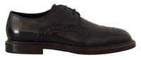 Dolce & Gabbana Dolce & Gabbana Black Leather Dress Formal Derby Men's Shoes