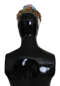Dolce & Gabbana Dolce & Gabbana Gold Crystal Purple Hortensia Headband Crown Women's Diadem