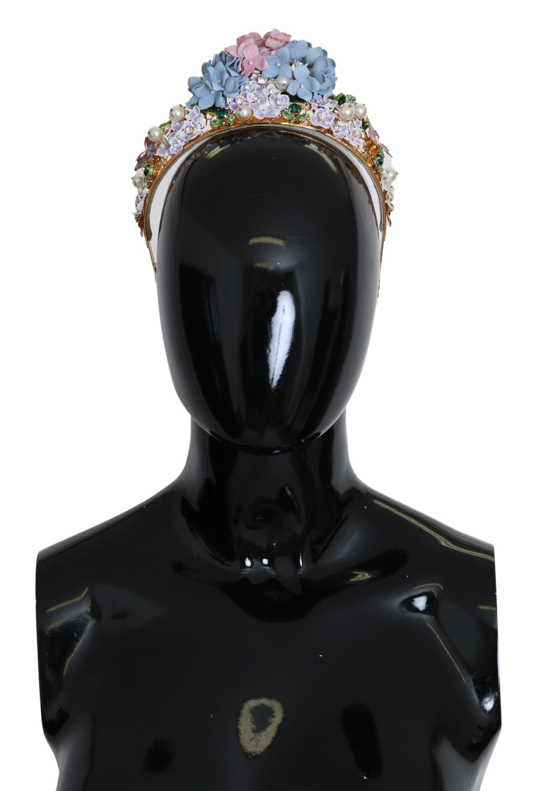 Dolce & Gabbana Dolce & Gabbana Gold Crystal Purple Hortensia Headband Crown Women's Diadem
