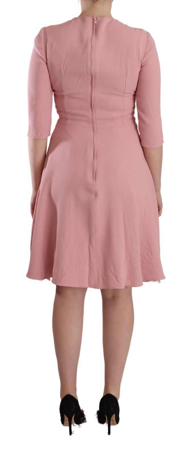 Dolce & Gabbana Pink 3/4 Sleeves Viscose Blend A-line Women's Dress –  Bluefly