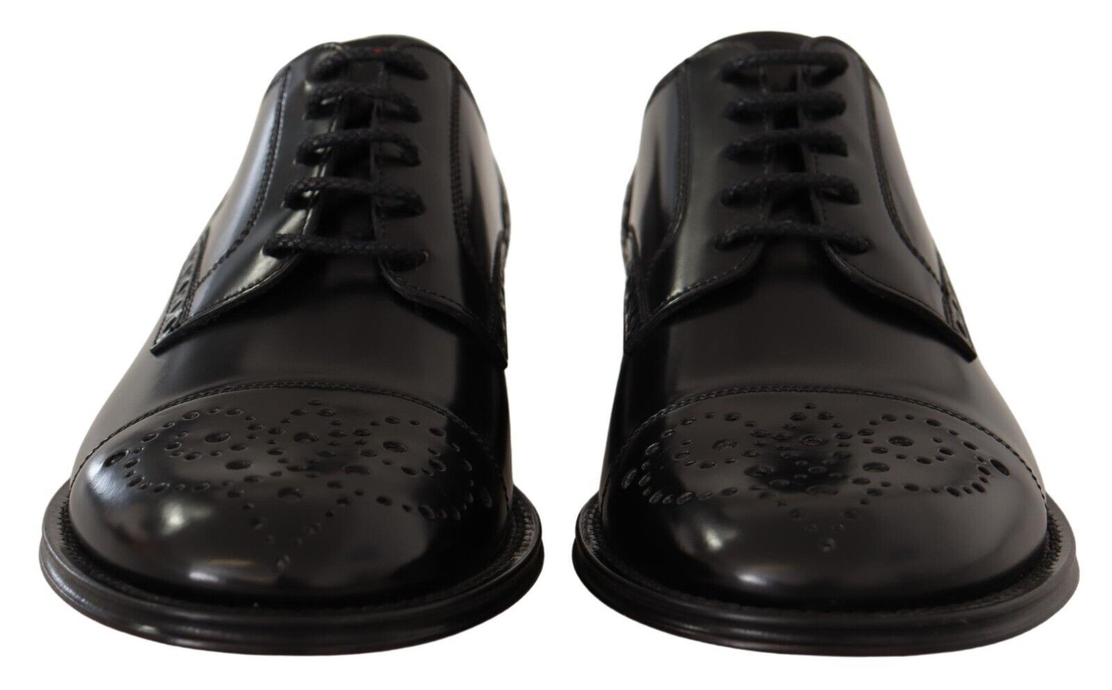 Dolce & Gabbana Dolce & Gabbana Black Leather Wingtip Mens Formal Derby Men's Shoes