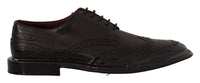 Dolce & Gabbana Dolce & Gabbana Black Leather Oxford Wingtip Formal Derby Men's Shoes