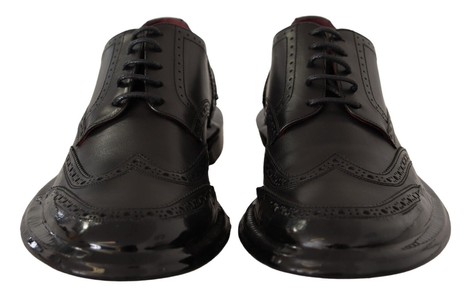 Dolce & Gabbana Dolce & Gabbana Black Leather Oxford Wingtip Formal Derby Men's Shoes