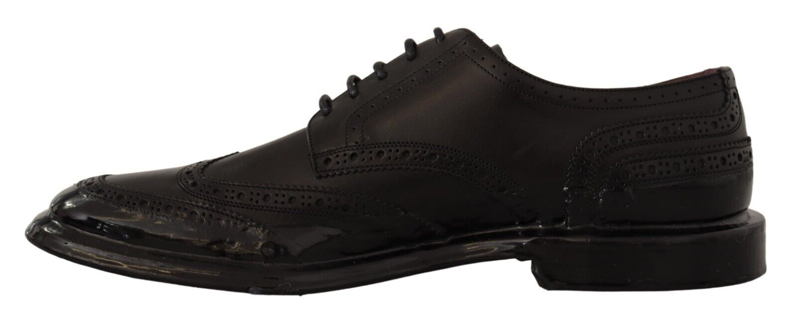 Dolce & Gabbana Dolce & Gabbana Black Leather Oxford Wingtip Formal Derby Men's Shoes