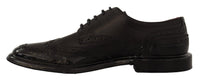 Dolce & Gabbana Dolce & Gabbana Black Leather Oxford Wingtip Formal Derby Men's Shoes