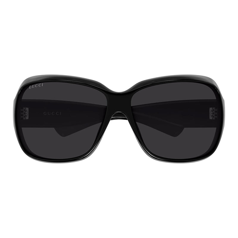 Gucci Gucci Sunglasses Rectangle Full Rim, Shiny Transparent Beige Frame and Beige Lens GG2176S006