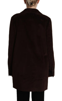 Dolce & Gabbana Dolce & Gabbana Bordeaux Corduroy Cotton Blazer Oversized Women's Jacket