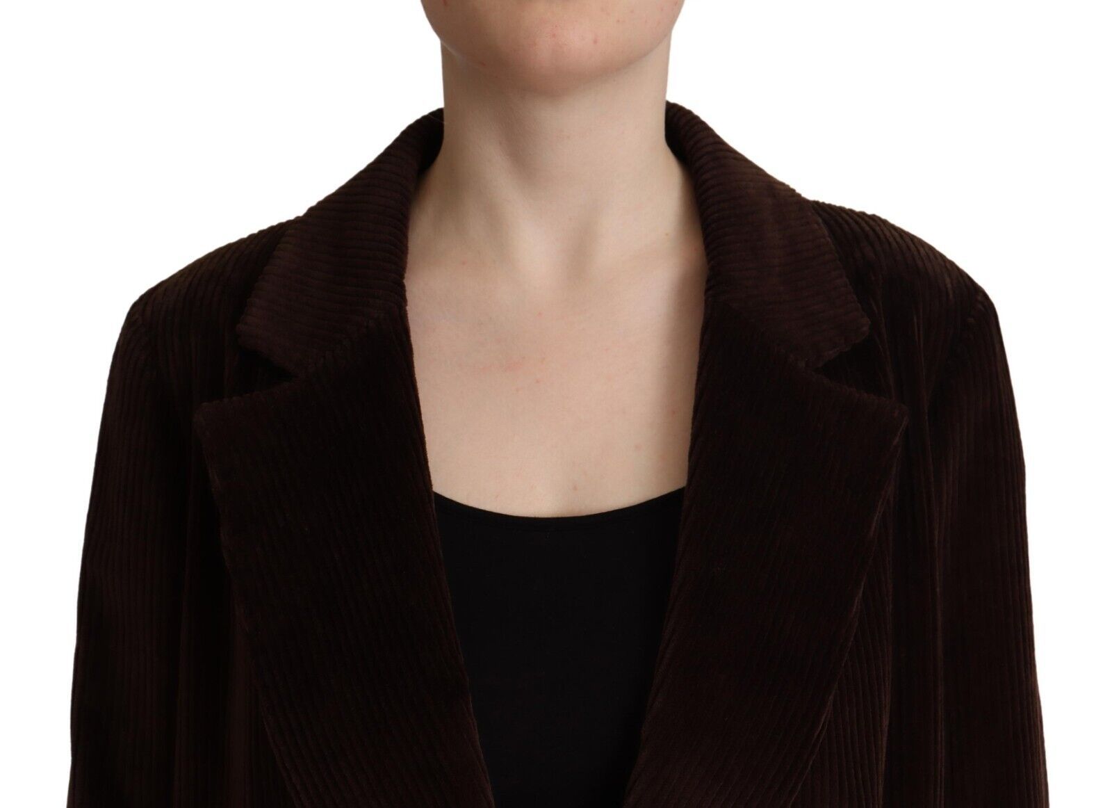 Dolce & Gabbana Dolce & Gabbana Bordeaux Corduroy Cotton Blazer Oversized Women's Jacket