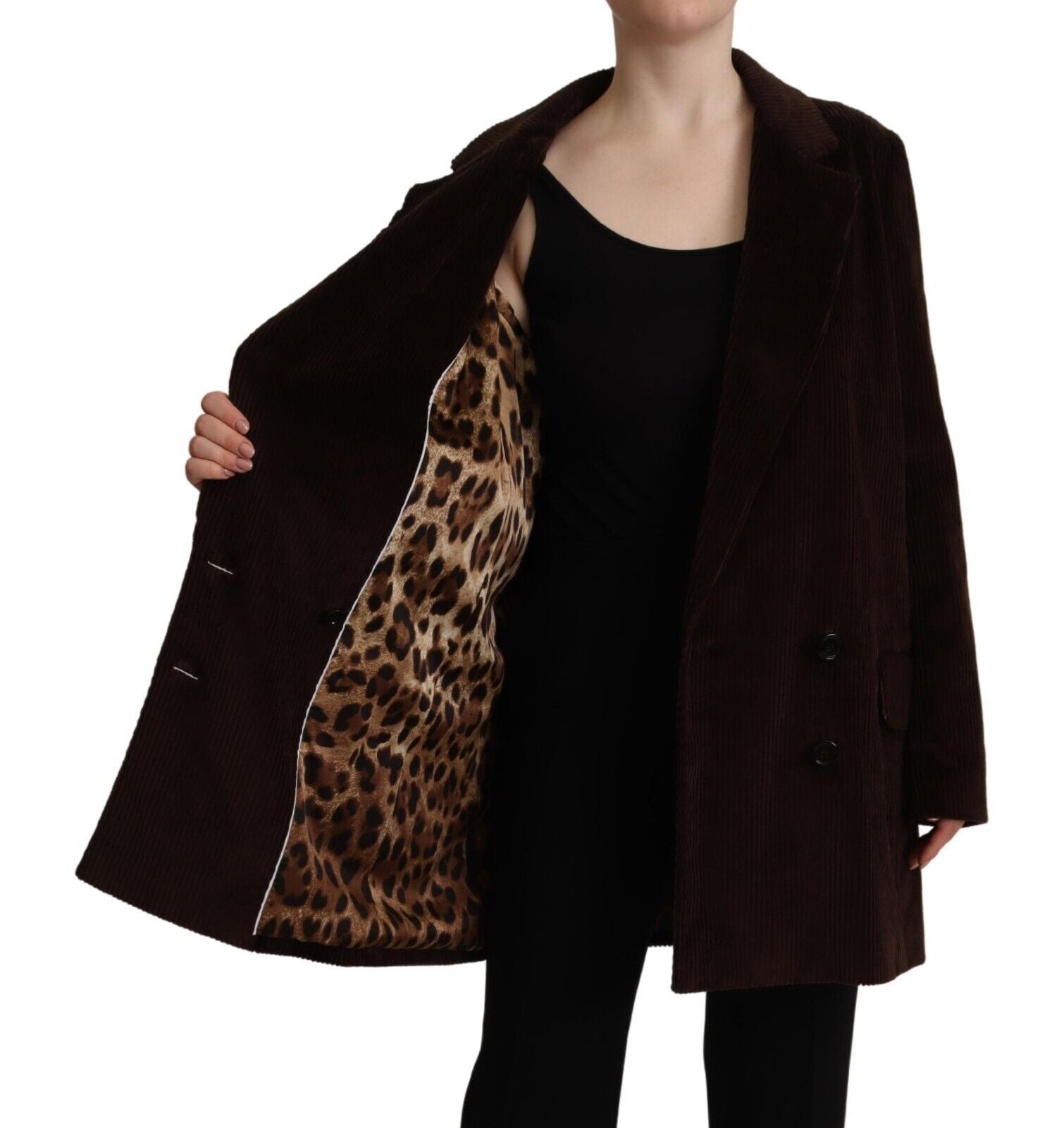 Dolce & Gabbana Dolce & Gabbana Bordeaux Corduroy Cotton Blazer Oversized Women's Jacket