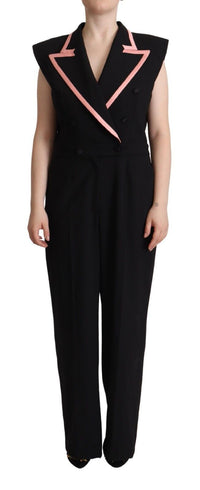Dolce & Gabbana Dolce & Gabbana Black Wool Blend Sleeveless Jumpsuit Women's Dress