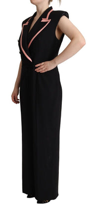 Dolce & Gabbana Dolce & Gabbana Black Wool Blend Sleeveless Jumpsuit Women's Dress