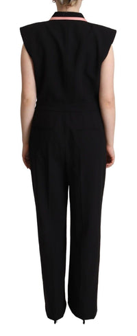 Dolce & Gabbana Dolce & Gabbana Black Wool Blend Sleeveless Jumpsuit Women's Dress