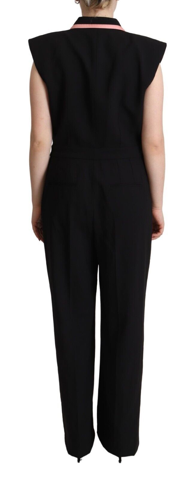 Dolce & Gabbana Dolce & Gabbana Black Wool Blend Sleeveless Jumpsuit Women's Dress