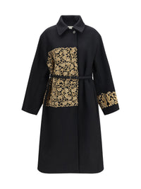 Dries Van Noten Women Alpaca And Wool Coat With Embroidery
