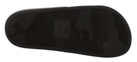 Dolce & Gabbana Dolce & Gabbana Black Leather I Love D&G Slides Women's Sandals