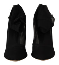 Dolce & Gabbana Black Stretch Tulle Stretch Boots Women's Shoes