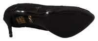 Dolce & Gabbana Black Stretch Socks Taormina Lace Boots Women's Shoes