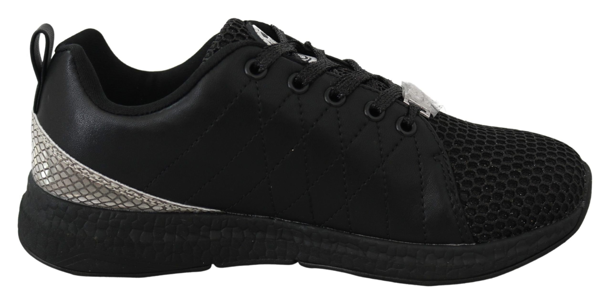 Plein Sport Plein Sport Black Polyester Runner Gisella Sneakers Women's Shoes