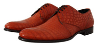 Dolce & Gabbana Dolce & Gabbana Orange Exotic Leather Dress Derby Men's Shoes