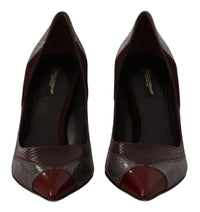 Dolce & Gabbana Multicolor Exotic Leather Heels Pumps Women's Shoes