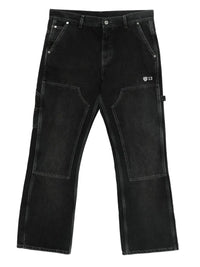 Off White Men `Gothic Ow` Flare Carpenter Jeans