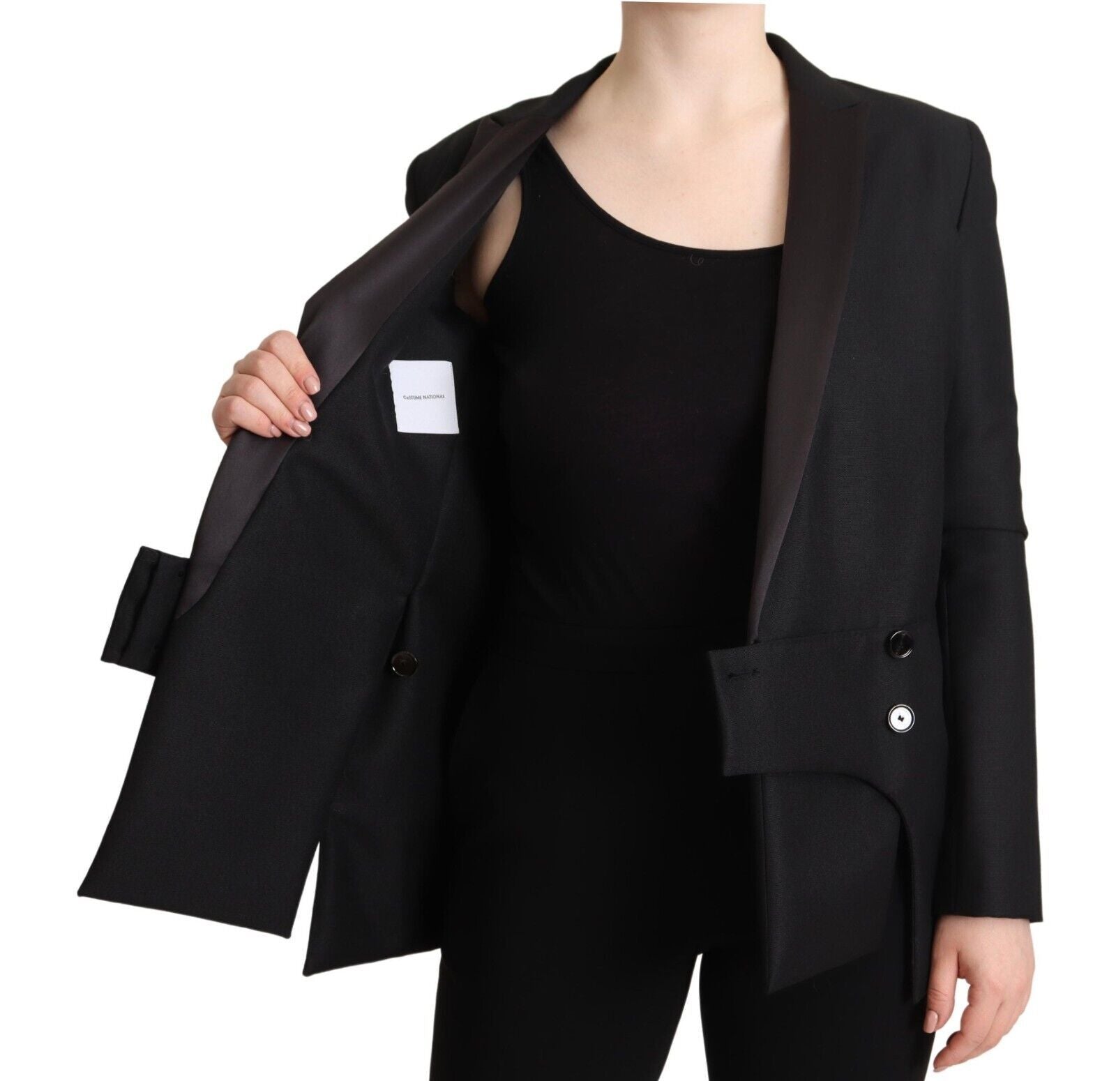 Costume National Costume National Black Long Sleeves Double Breasted Women's Jacket