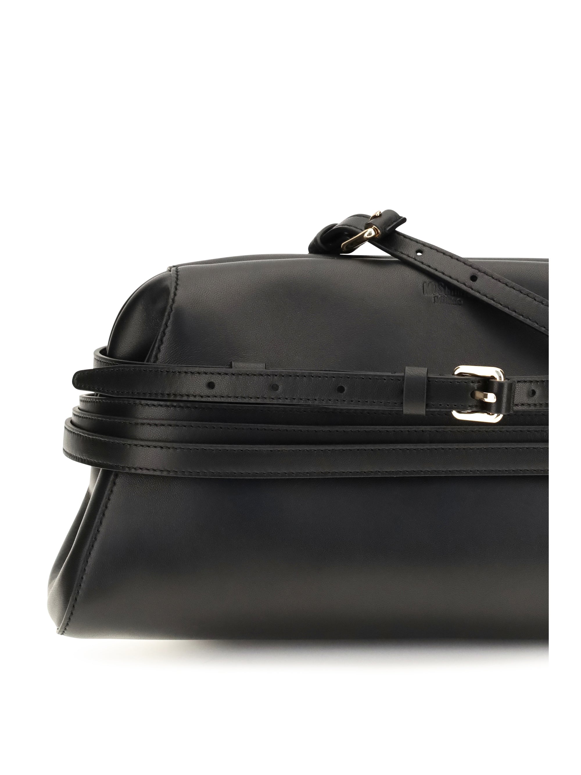 MOSCHINO Moschino Women Leather Clutch With Buckle Detail