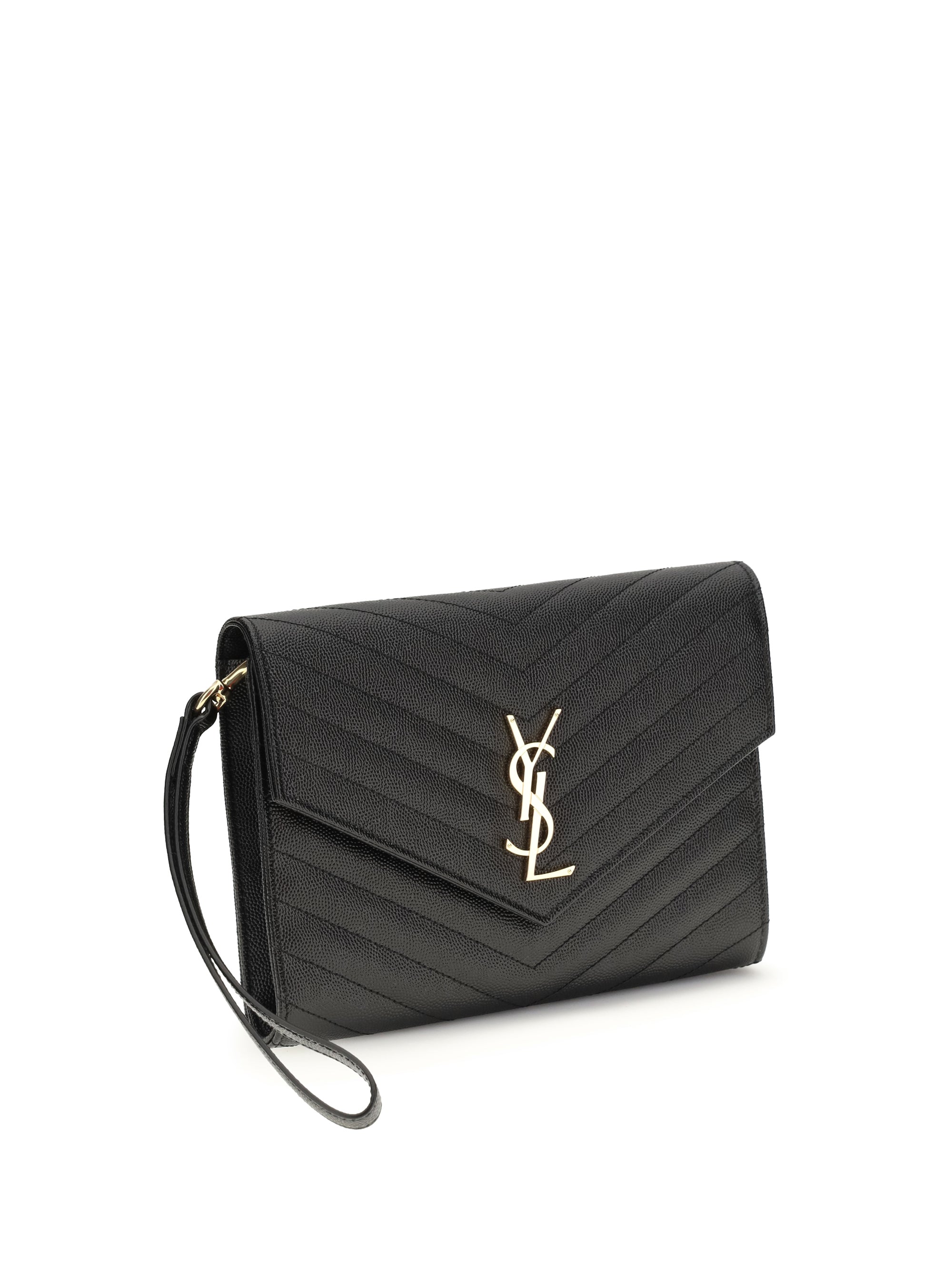 SAINT LAURENT Saint Laurent Women Leather Clutch